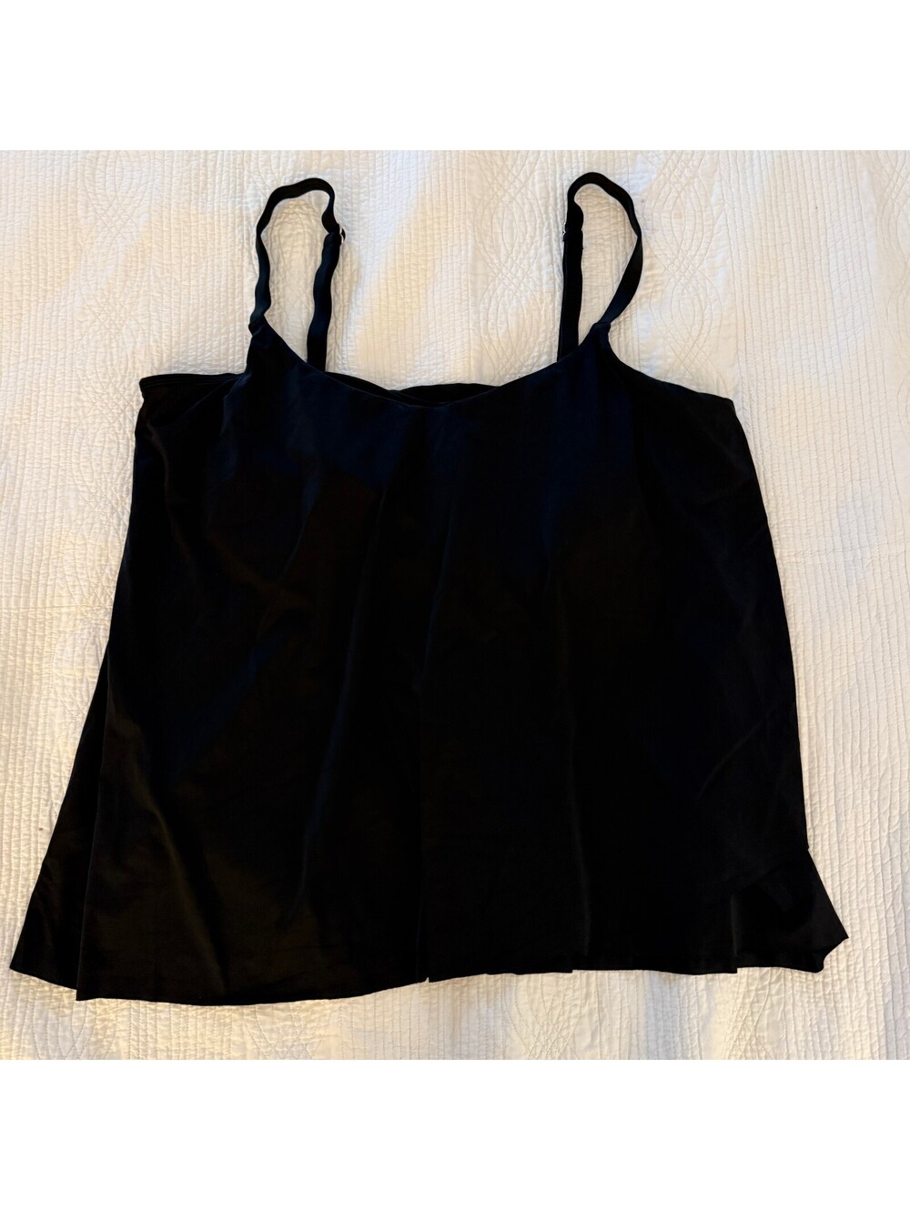 Garnet Hill Black Tankini Top Size 16
